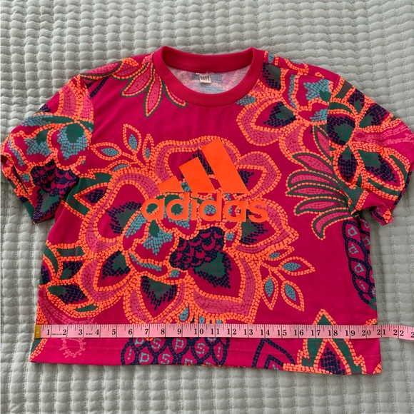 Adidas x FARM Rio collaboration Multicolor Floral Short Sleeve Top - Picture 5 of 6